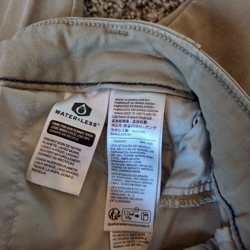 Levi's XX Cargo Taper Pants Khaki Men's Size 34x28 Casual Comfort Multi Pockets